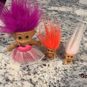 Russ Brand Vintage Colorful Troll Dolls Set